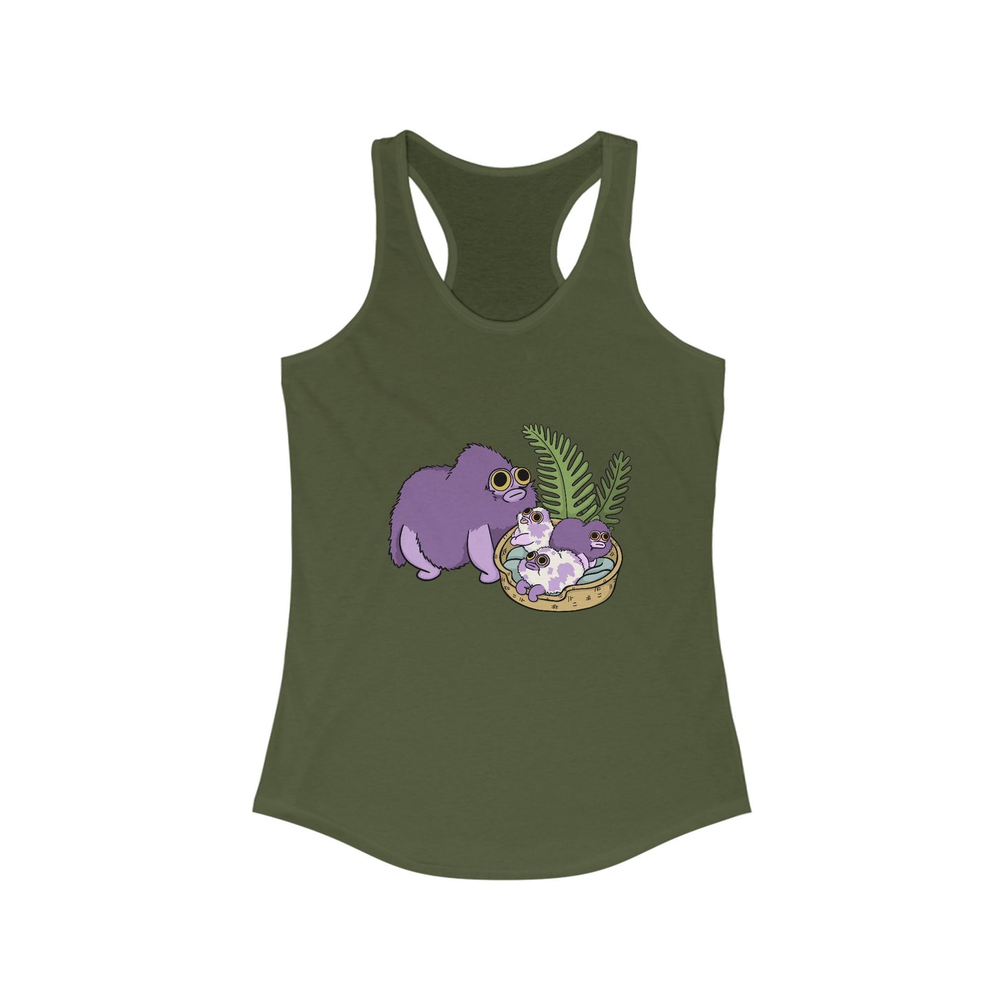 Squirby and Babies Women's Racerback Tank