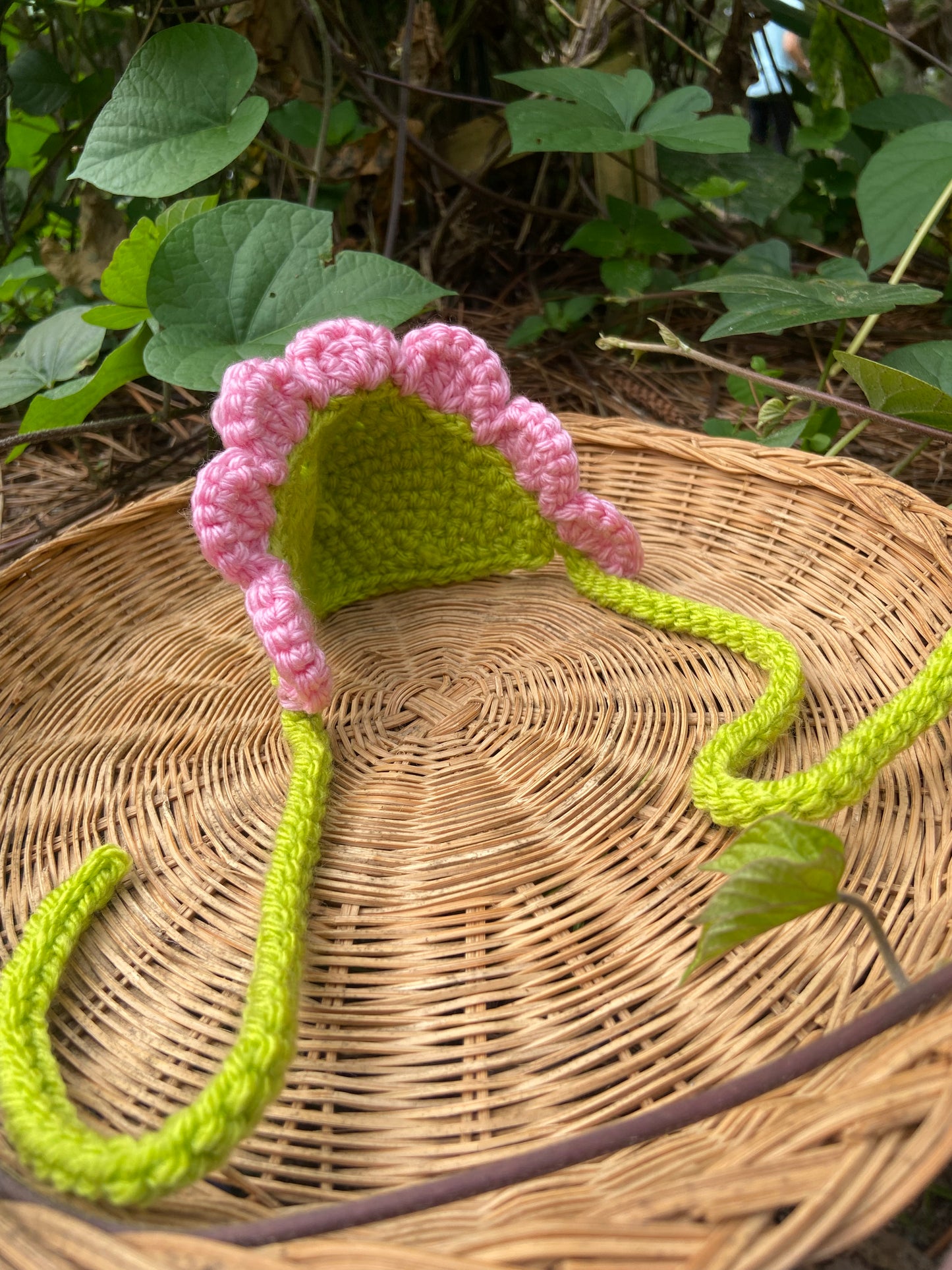 Pink / Green Squirby Bonnet