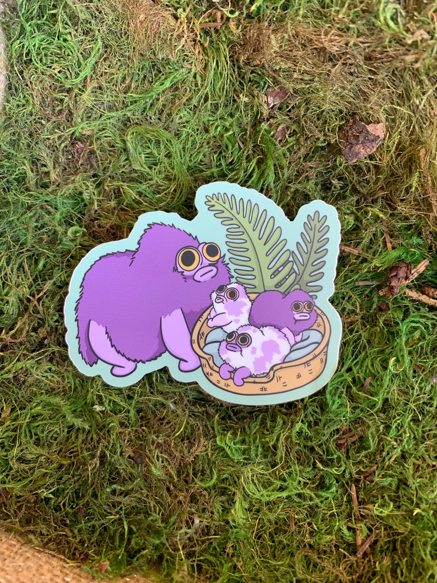 Squirby and babies Sticker