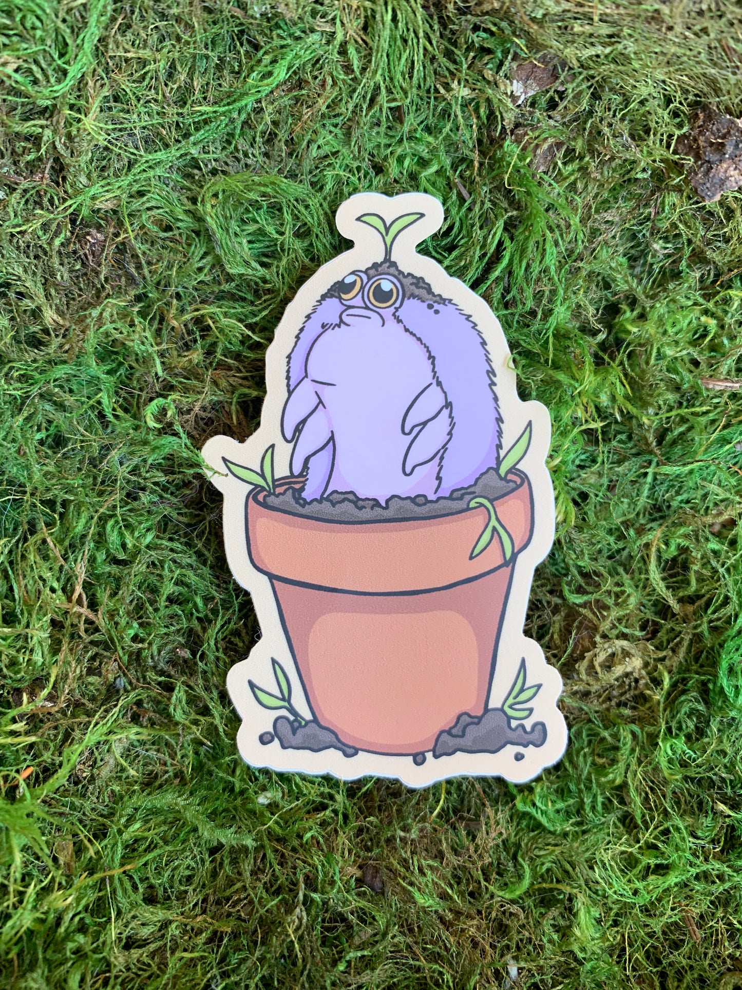 Grub in a pot Sticker