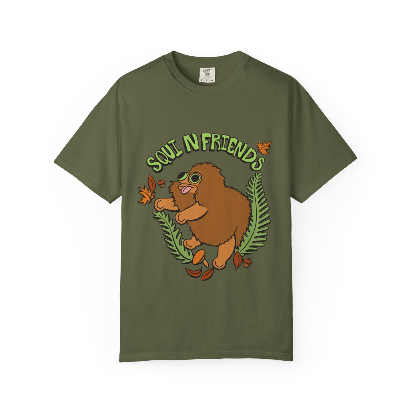 Squi N Friends T-Shirt- Front Design - Heavy Weight Cotton