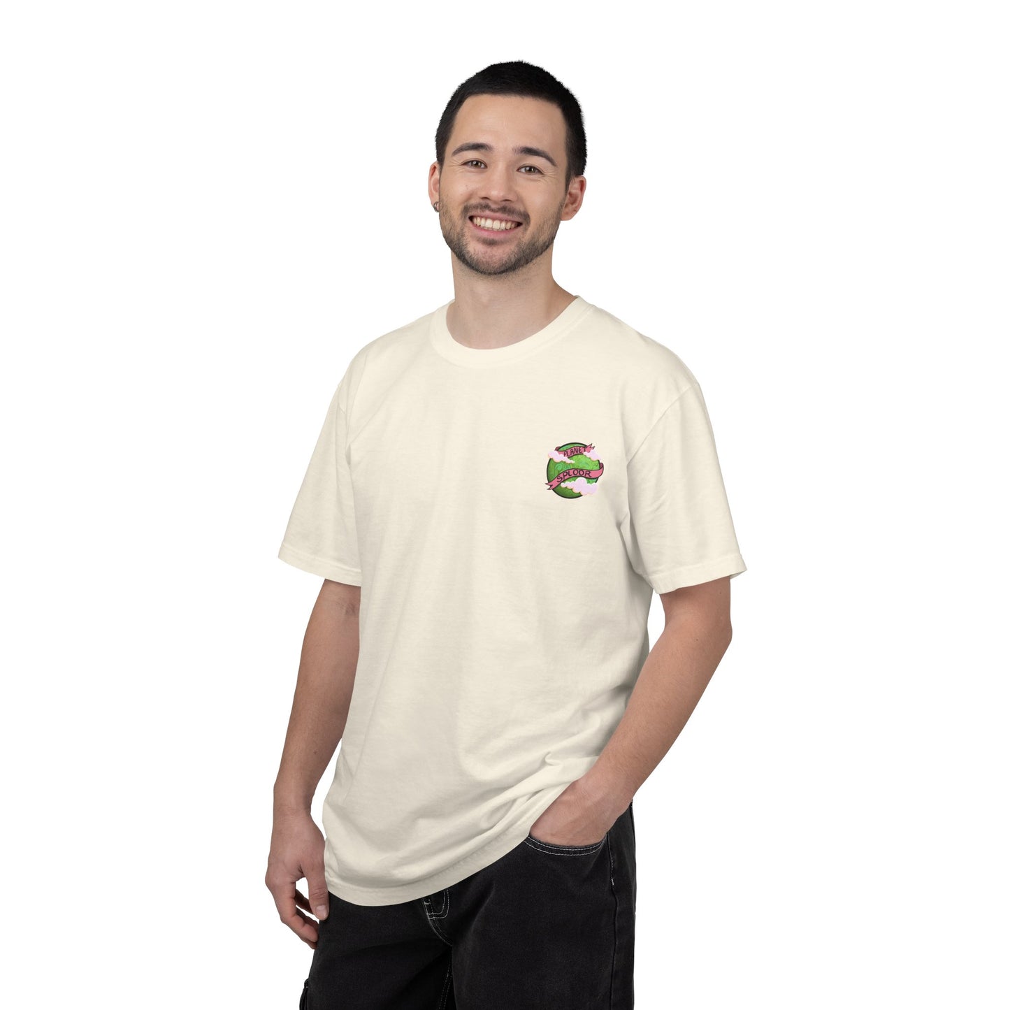 Squirby Colors and Planet Sploor- two sided T-Shirt - Heavy Weight Cotton