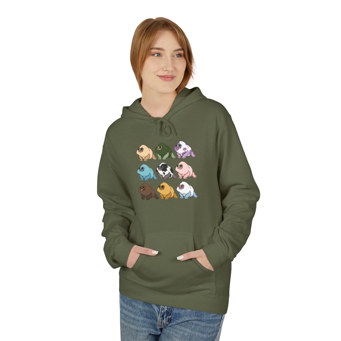 Cozy Fleece Hoodie Squirby Colors