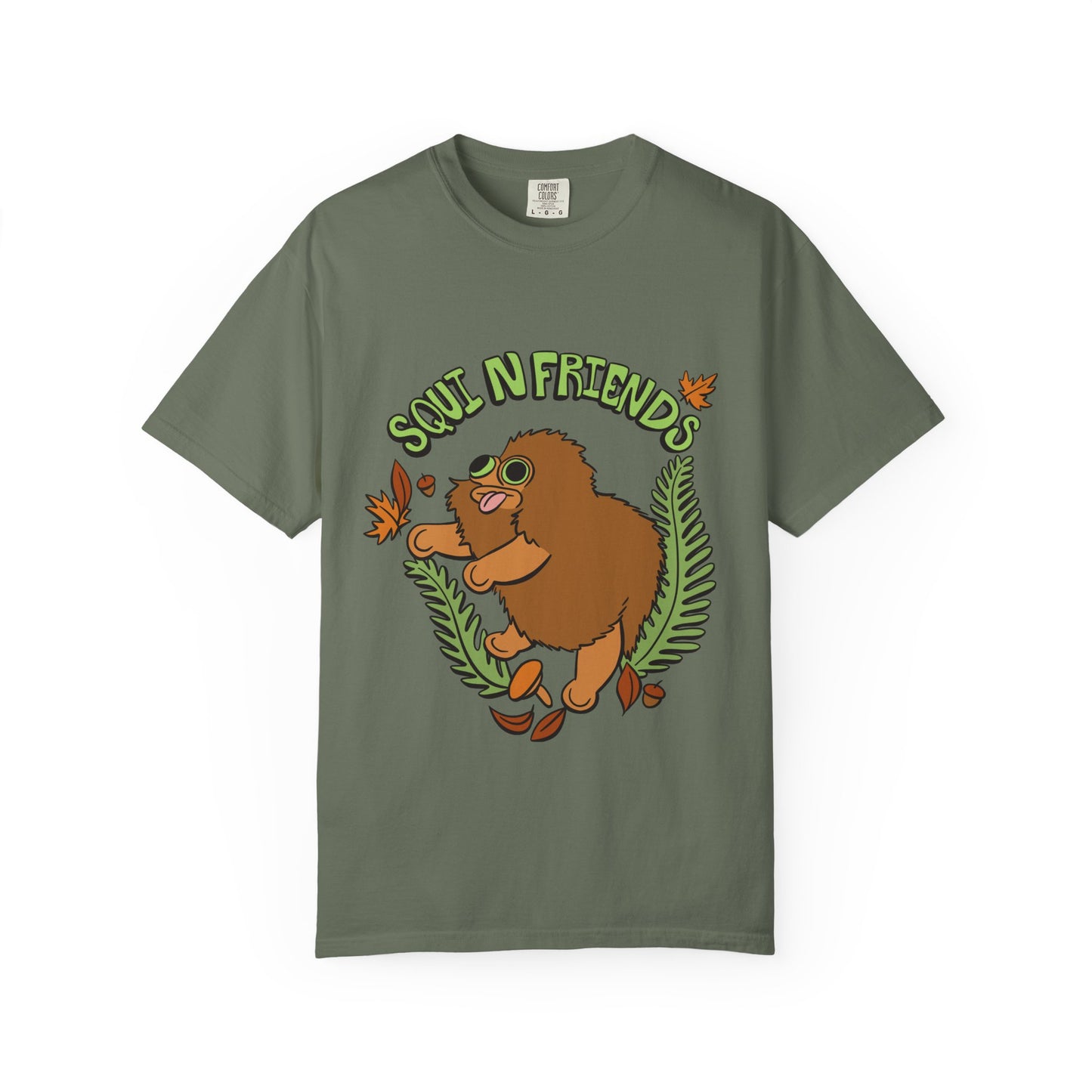 Squi N Friends T-Shirt- Front Design - Heavy Weight Cotton