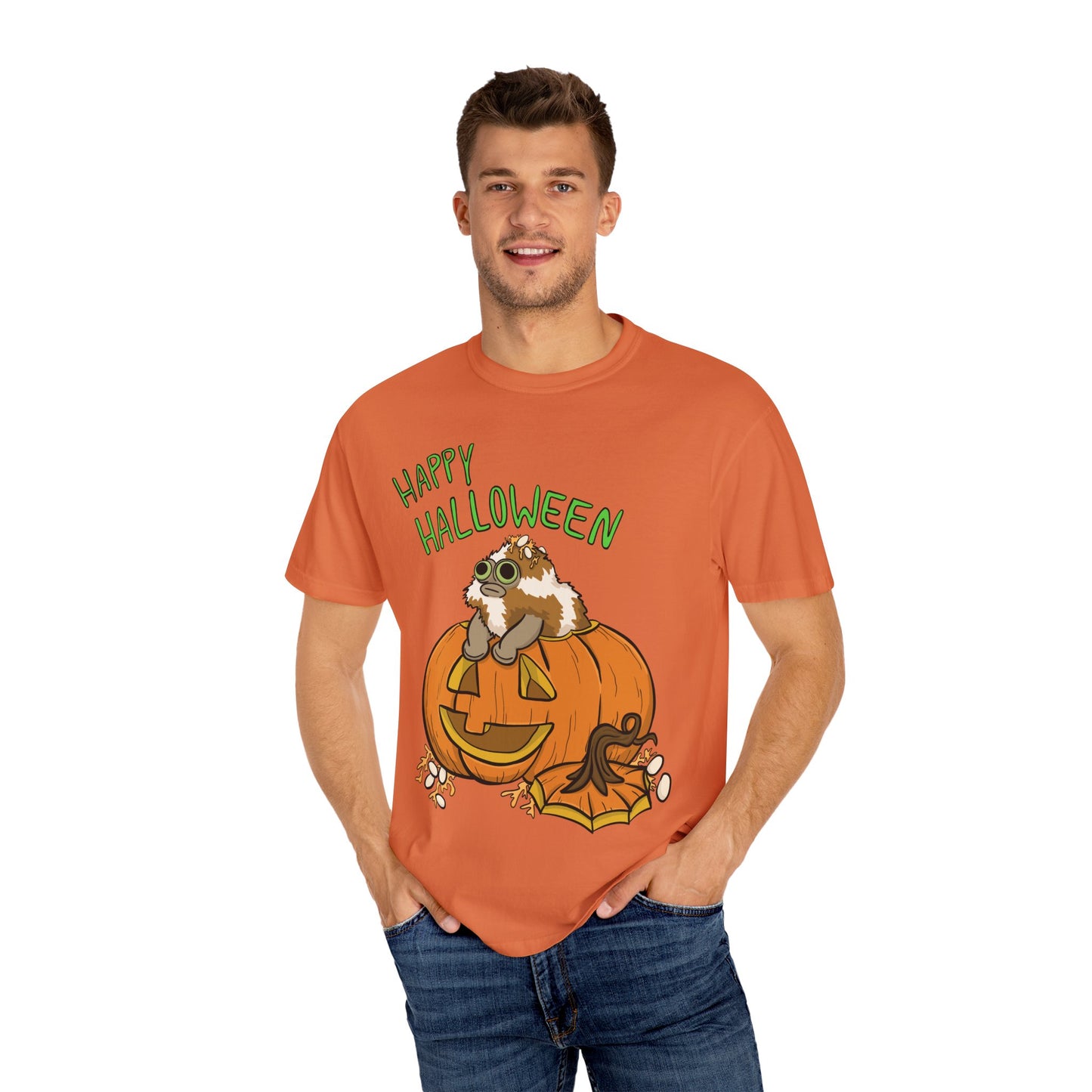 Front only Happy Halloween T-Shirt - Heavy Weight Cotton