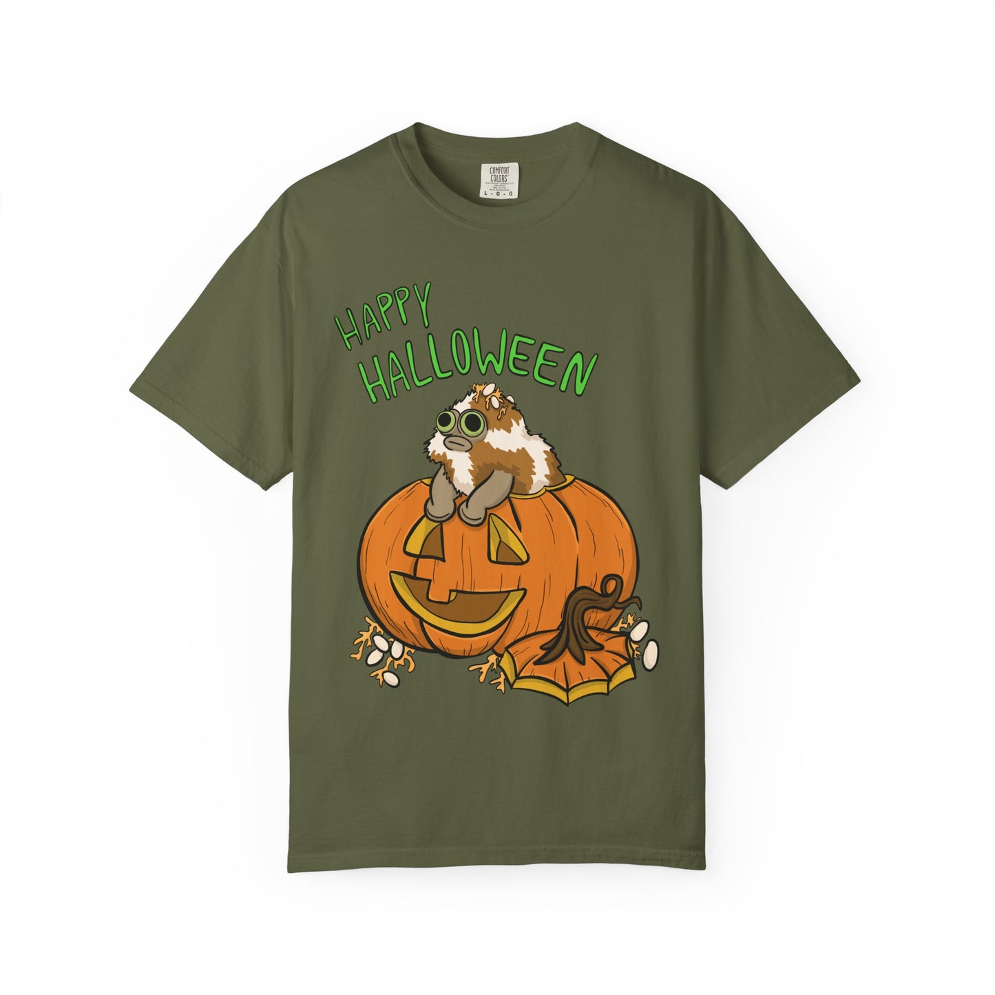 Front only Happy Halloween T-Shirt - Heavy Weight Cotton