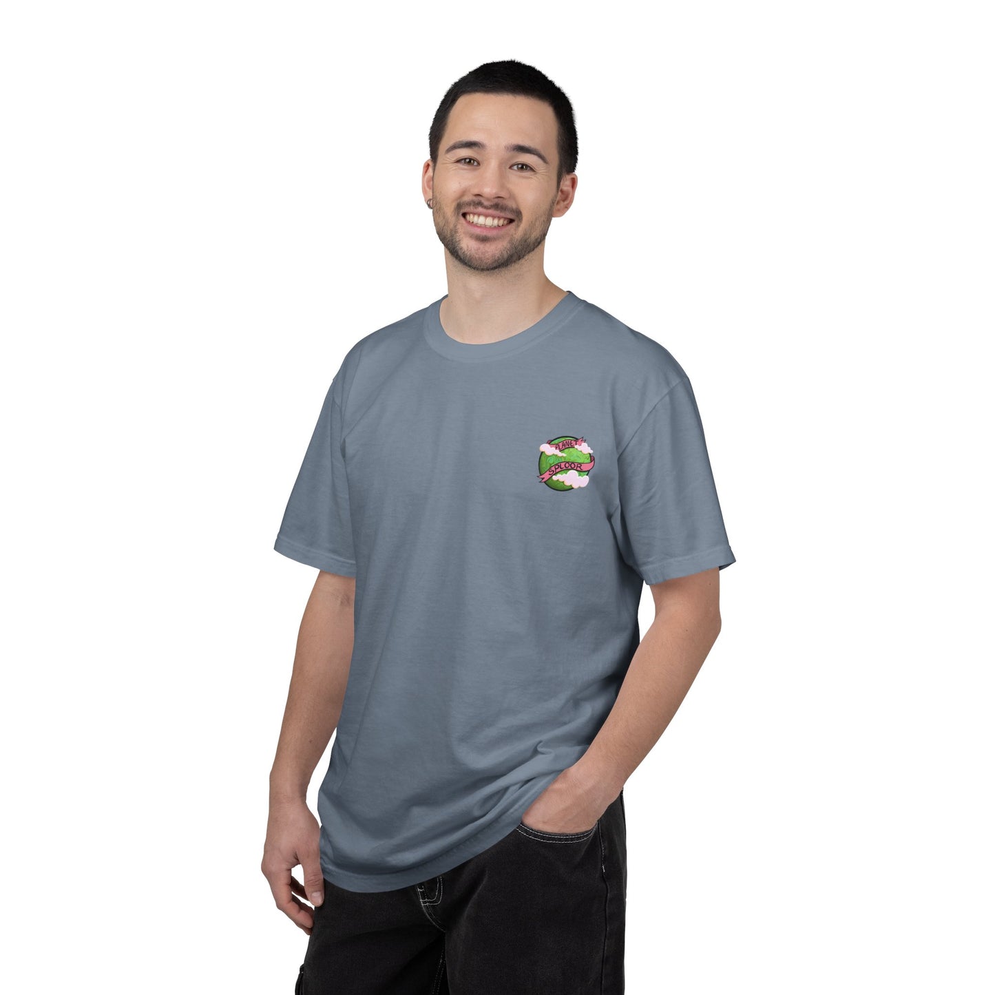 Squirby Colors and Planet Sploor- two sided T-Shirt - Heavy Weight Cotton