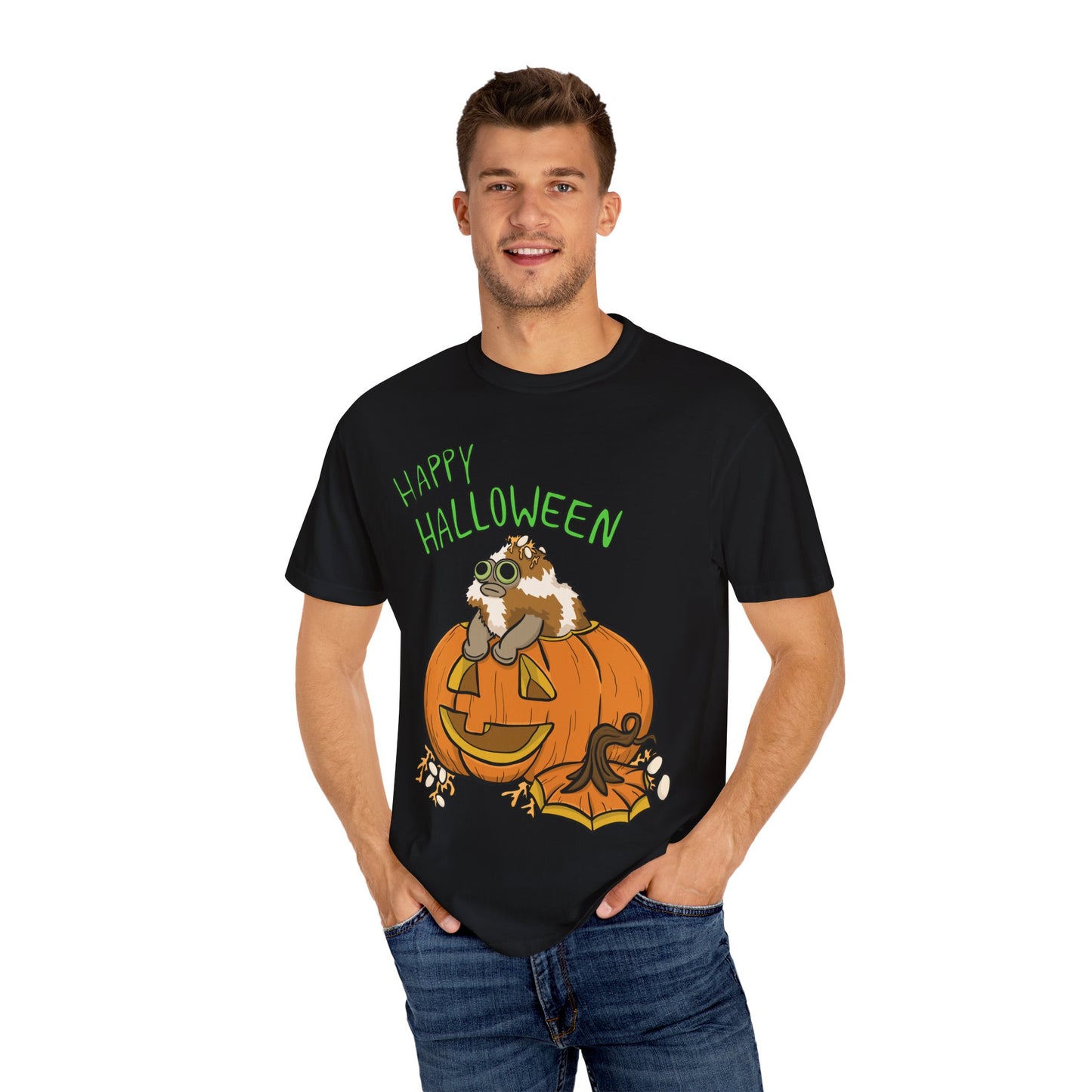 Front only Happy Halloween T-Shirt - Heavy Weight Cotton