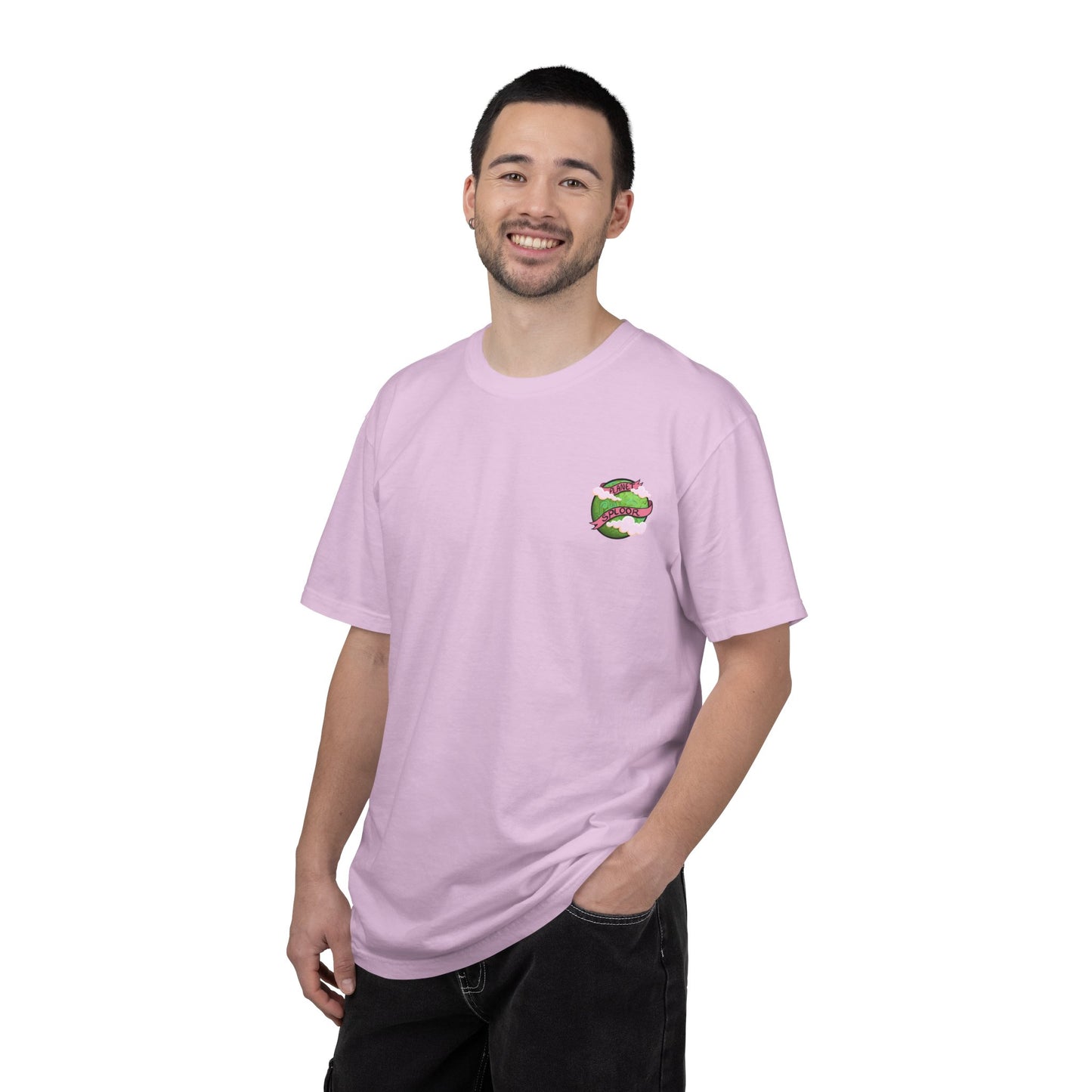 Squirby Colors and Planet Sploor- two sided T-Shirt - Heavy Weight Cotton