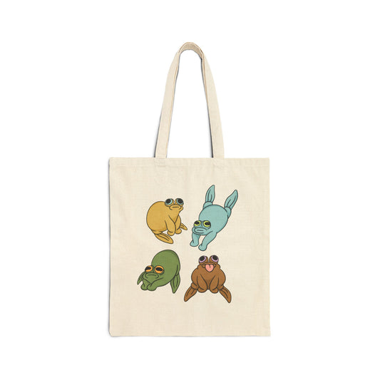 Common Squi Cotton Canvas Tote Bag
