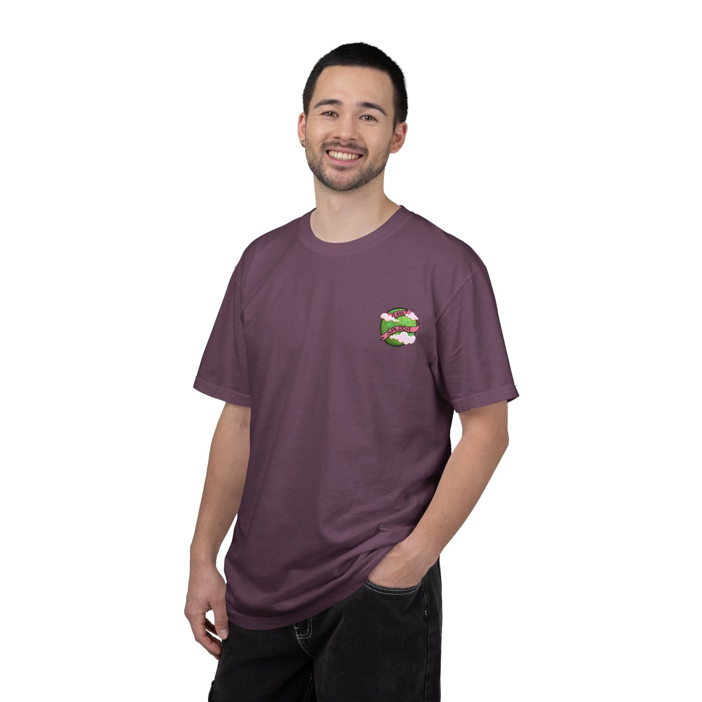 Squirby Colors and Planet Sploor- two sided T-Shirt - Heavy Weight Cotton